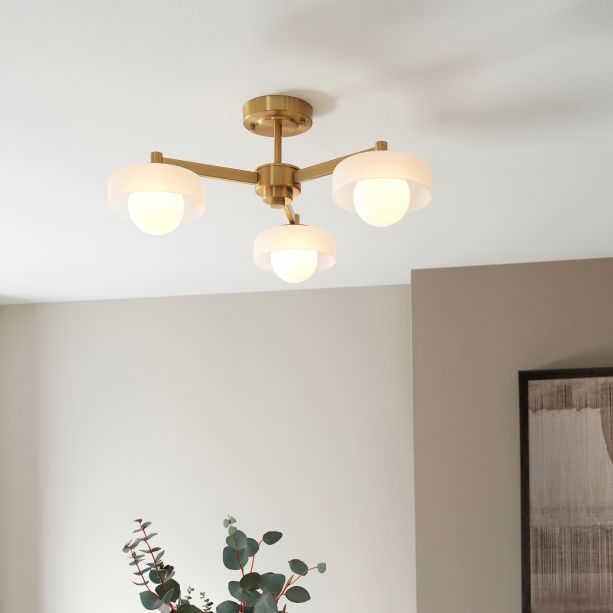Bossano Ceiling Light Brushed Aged Brass by Gallary Living | Style Our Home