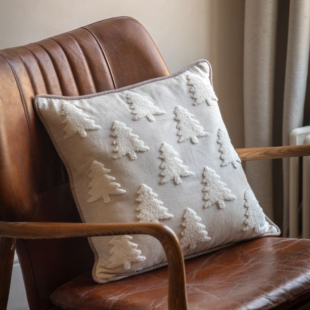 Woodlano Embroidered Tree Cushion (Pair) by Gallary Living | Style Our Home