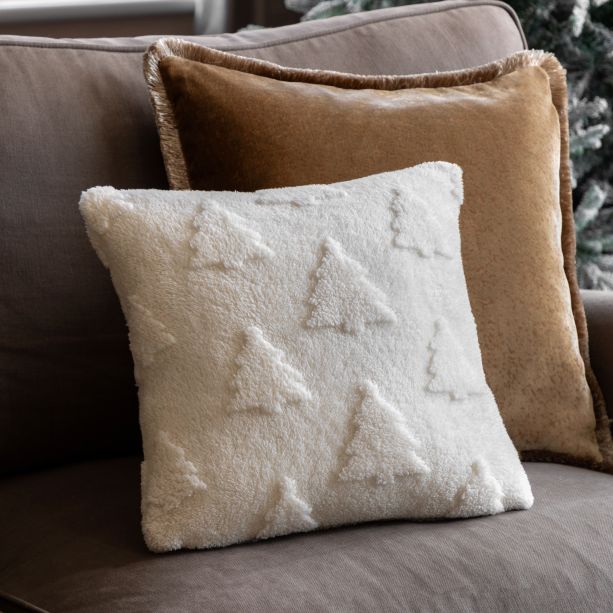 Decono Luxe Christmas Tree Sherpa Cushion (Pair) by Gallary Living | Style Our Home