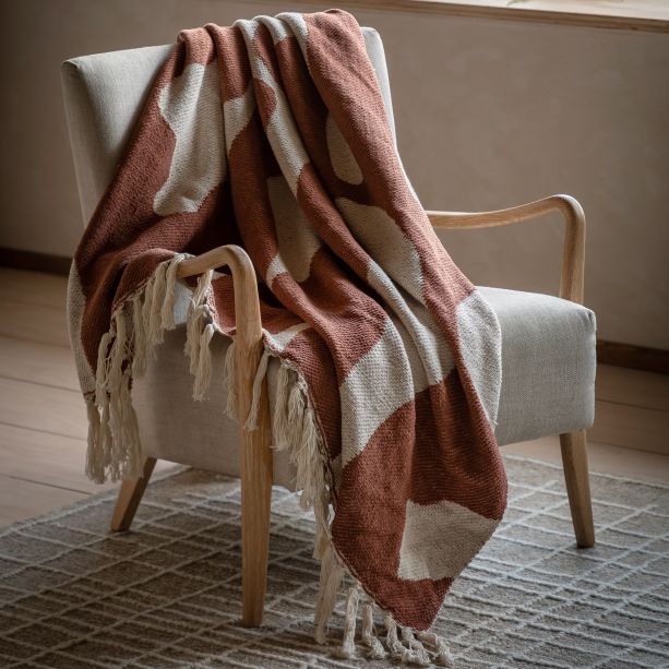 Almano Abstract Throw Nutmeg by Gallary Living | Style Our Home