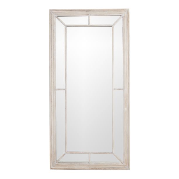 Large Washed Wood Framed Window Mirror by Hill Interiors | Style Our Home  