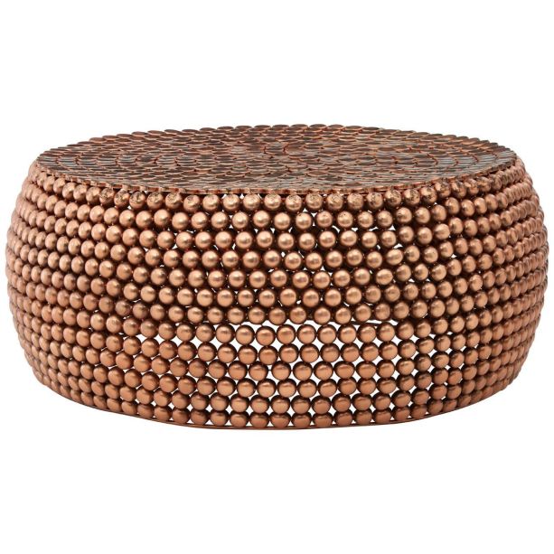 Templexa Beaded Iron Copper Coffee Table by Prestige Designs | Style Our Home