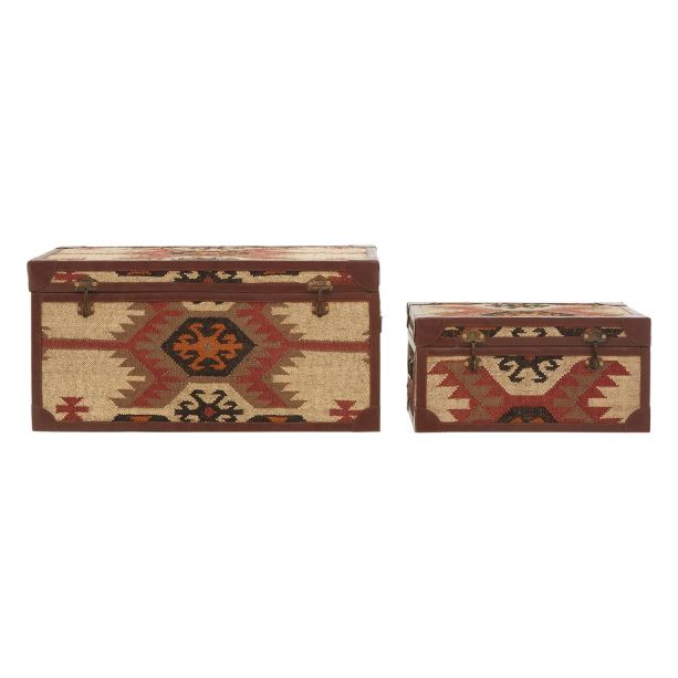 Set of 2 Multi Print Storage Trunks by Prestige Designs | Style Our Home