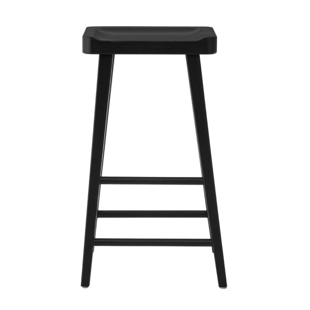 Lyonara Black Oak Wood Bar Stool by Prestige Designs | Style Our Home