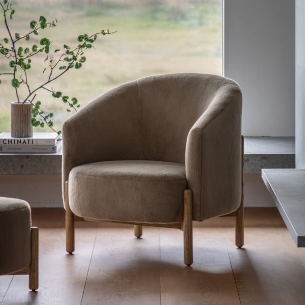 Tindaro Armchair Alaska Khaki by Gallery Living | Style Our Home