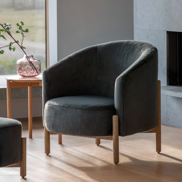 Tindaro Armchair Alaska Graphite by Gallery Living | Style Our Home