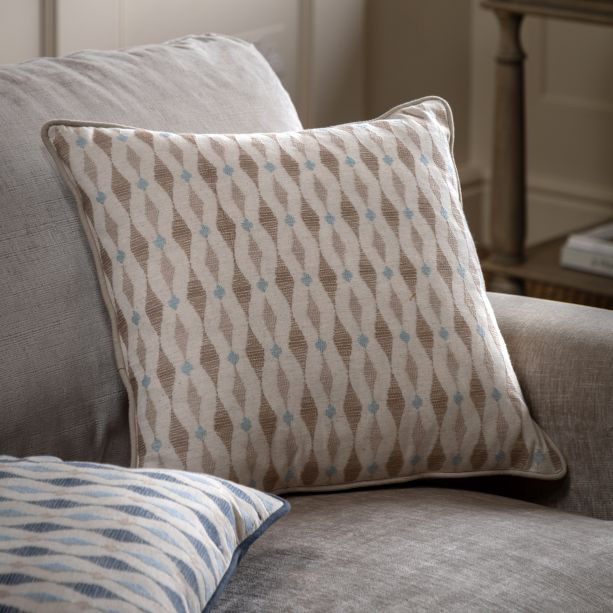 Sierrano Ikat Emb Cushion Natural (Pair) by Gallary Living | Style Our Home