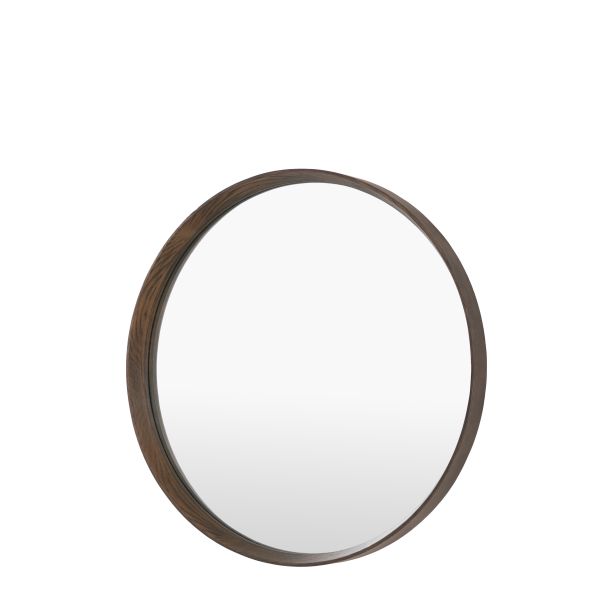 Helsano Round Mirror Walnut by Gallery Living | Style Our Home