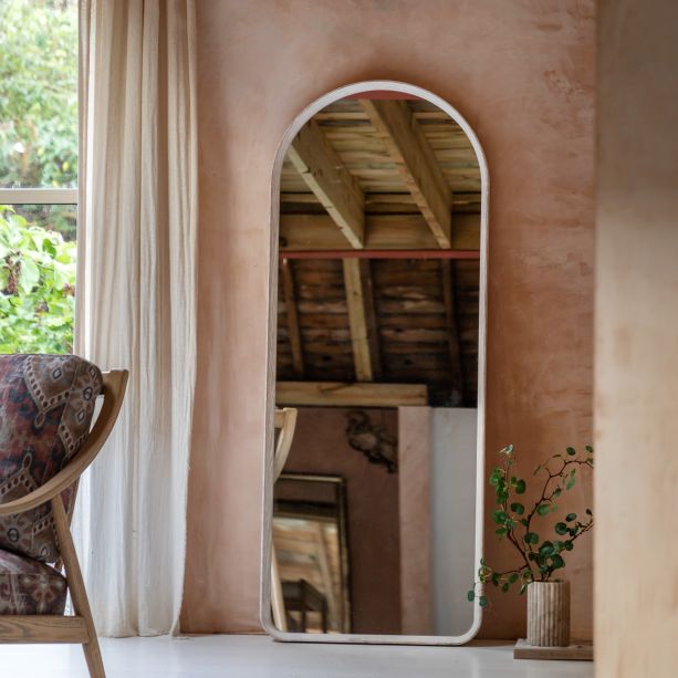Helsano Arch Leaner Mirror LimedOak by Gallery Living | Style Our Home