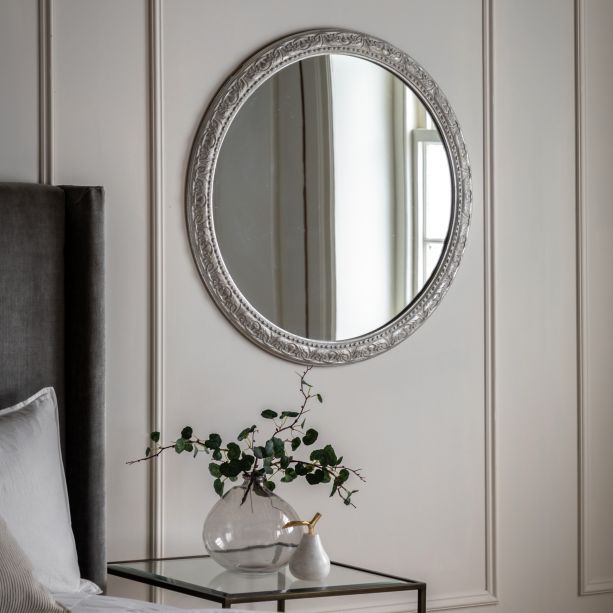 Romano Round Mirror Grey by Gallery Living | Style Our Home