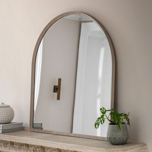 Sedano Overmantle Mirror Grey by Gallery Living | Style Our Home