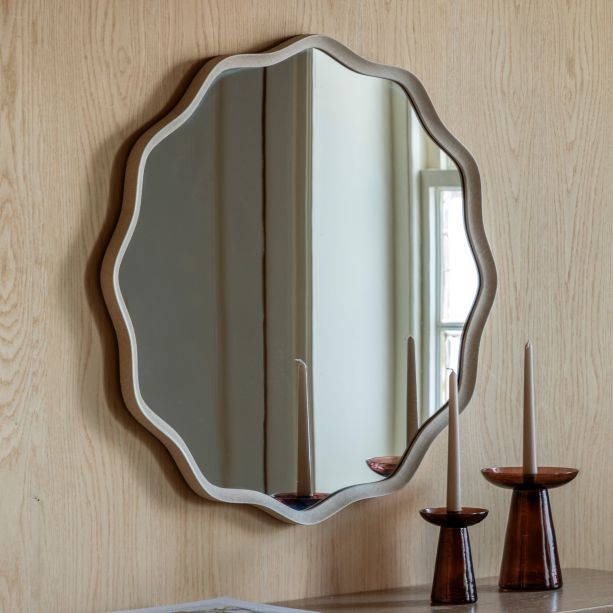 Monano Wave Round Mirror Smoke by Gallery Living | Style Our Home