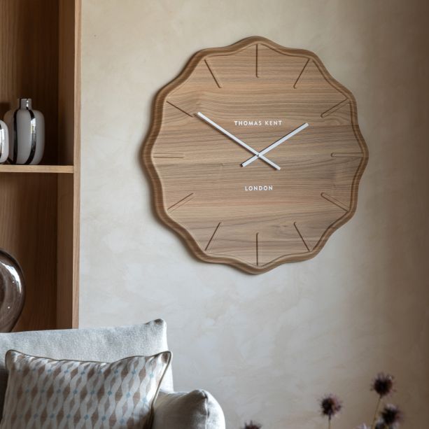 Harano Wall Clock Light Cedar by Gallery Living | Style Our Home