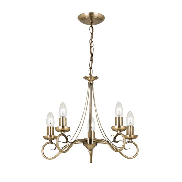Traffano 5 Pendant Light Antique Brass by Gallary Living | Style Our Home