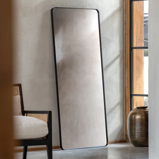 Holano Leaner Mirror Black by Gallery Living | Style Our Home