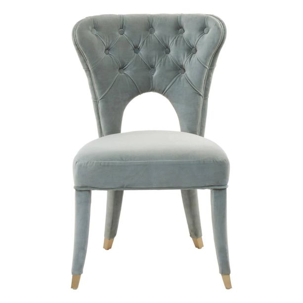 Villara Blue Velvet Tufted Dining Chair by Prestige Designs | Style Our Home
