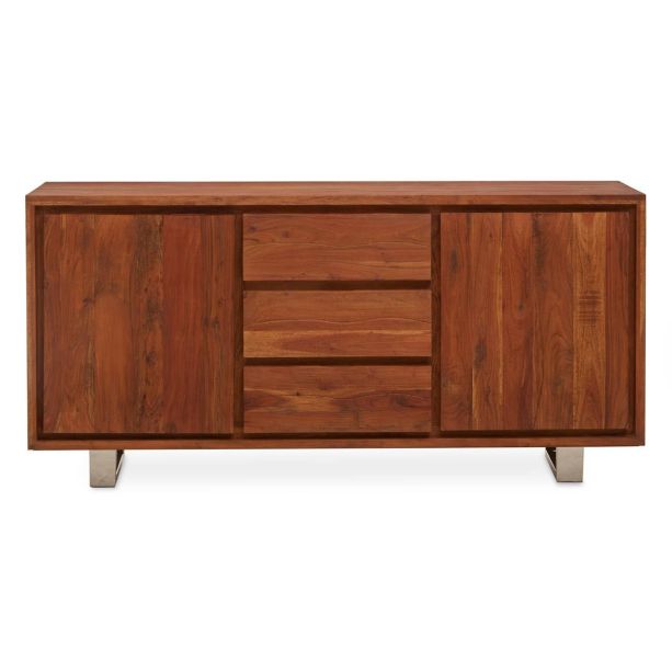 Simoraq Acacia Wood 2 Doors and 3 Drawers Sideboard by Prestige Designs | Style Our Home