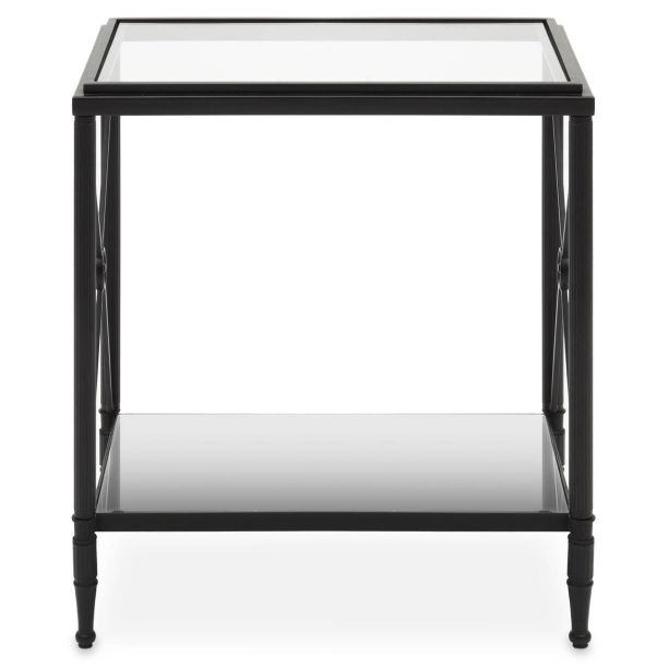 Axyvora Rectangular Black Finish Side Table by Prestige Designs | Style Our Home