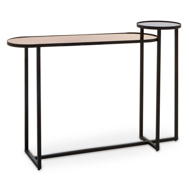 Cerexa Smoked Mirror 2 Tier Console Table by Prestige Designs | Style Our Home