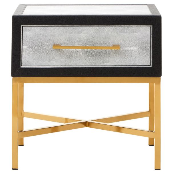 Cadivexa 1 Drawer Shagreen Side Table by Prestige Designs | Style Our Home