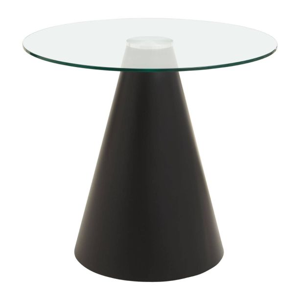 Azterra Round Clear Glass Top Dining Table by Prestige Designs | Style Our Home