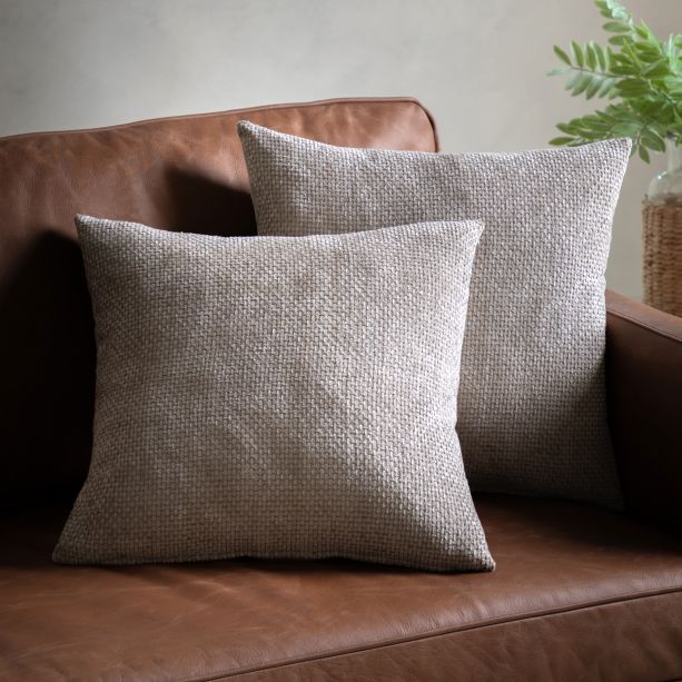 Basketano Chenille Cushion Cream (Pair) by Gallary Living | Style Our Home
