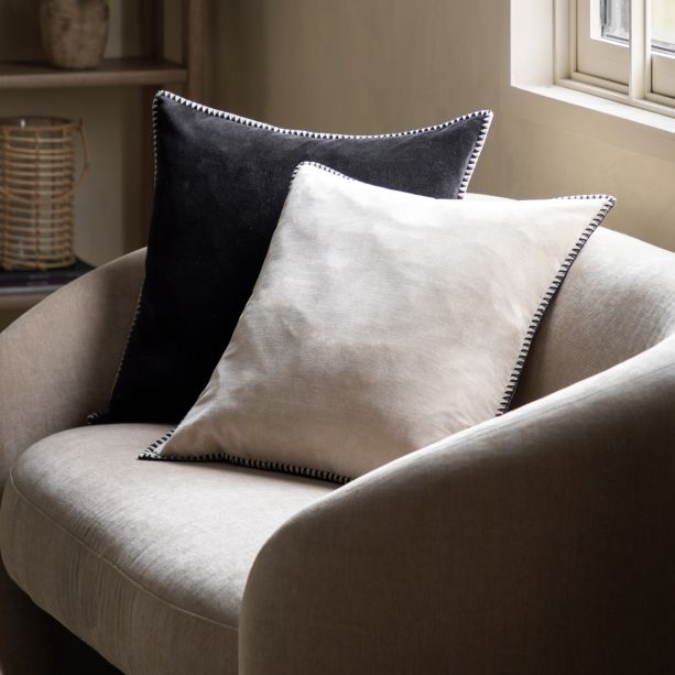 Nicano Velvet Cushion Taupe (Pair) by Gallary Living | Style Our Home