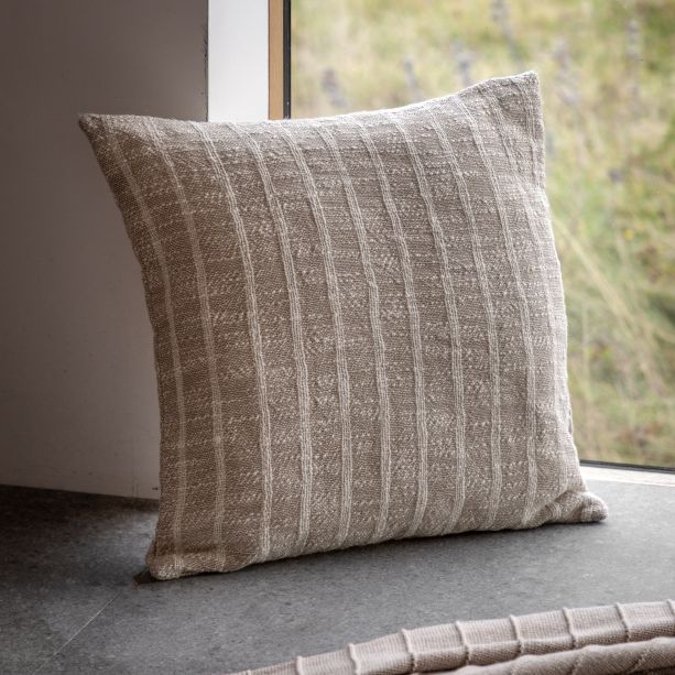Melfano Stripe Cushion Sand (Pair) by Gallary Living | Style Our Home