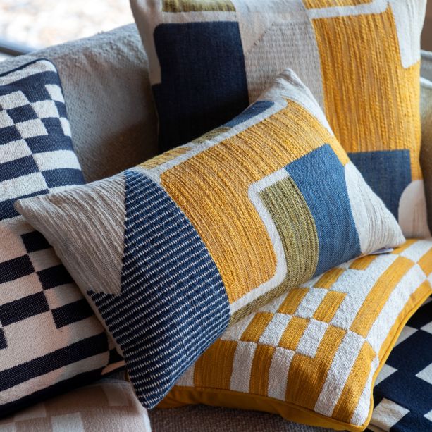 Quinnano Jacquard Cushion Ochre