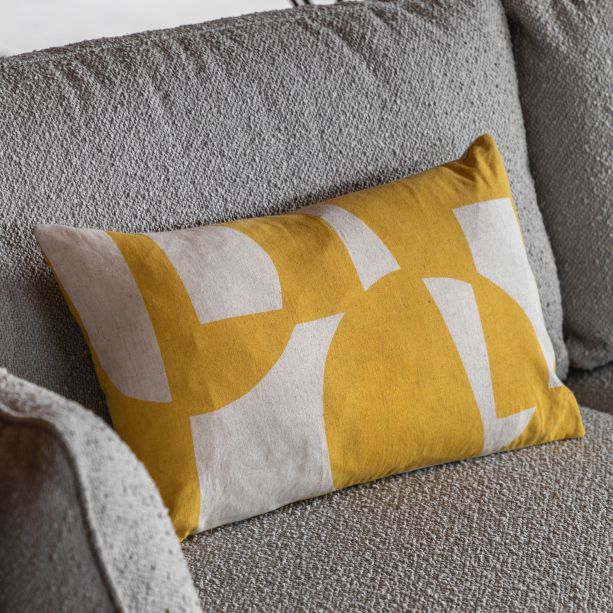 Kalmaro Graphic Cushion Mustard (Pair) by Gallary Living | Style Our Home