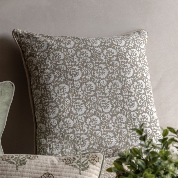 Morleyano Floral Cushion Taupe (Pair) by Gallary Living | Style Our Home