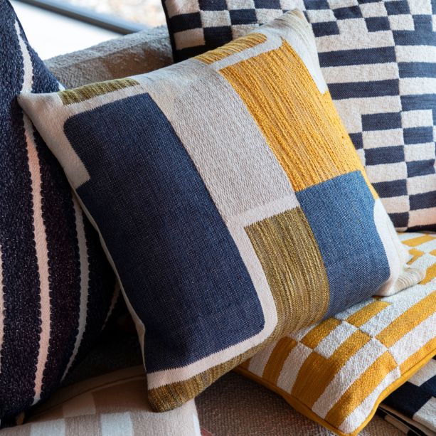 Quinnano Jacquard Cushion Ochre