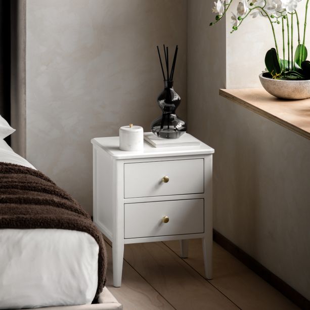Actaro 2 Drawer Bedside White