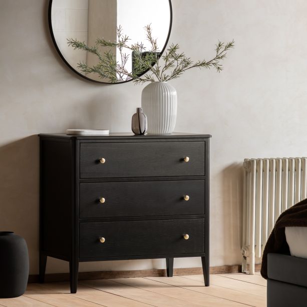Actaro 3 Drawer Chest Black