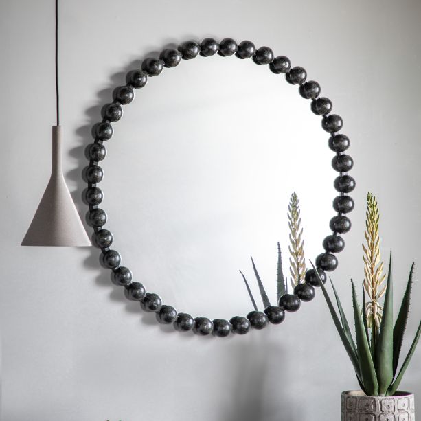 Cerano Round Mirror Black by Gallery Living | Style Our Home
