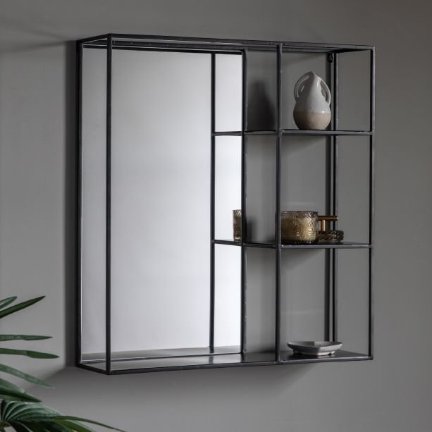 Basano Mirror Shelf Black by Gallery Living | Style Our Home