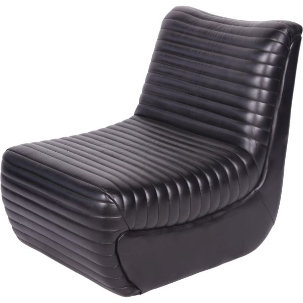 Trinity Charcoal Leather Occasional Chair by Libra | Style Our Home