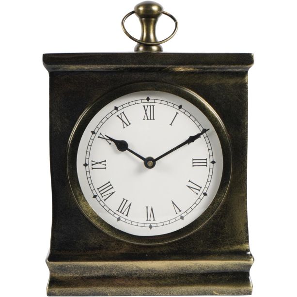Taunton Antique Finish Mantel Clock Large by Libra Designs | Style Our Home
