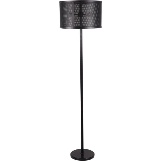 Storm Mesh Black Floor  Lamp with Shade by Libra Designs | Style Our Home
