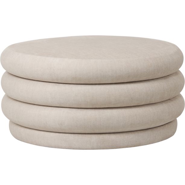 Casa Upholstered Storage Ottoman Cream by Libra Designs | Style Our Home