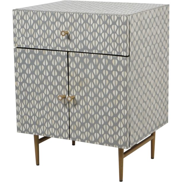 Burg Bone Inlay 2 Door Bedside by Ora Designs | Style Our Home