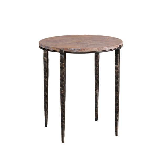 Leto Forest Brown Marble Side Table by Ora Designs | Style Our Home