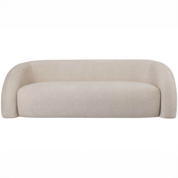 Casa Upholstered Curved Two Seater Sofa Cream by Ora Designs | Style Our Home