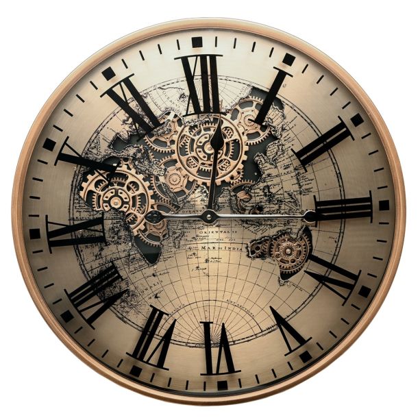 Atlan Moving Cogs Wall Clock