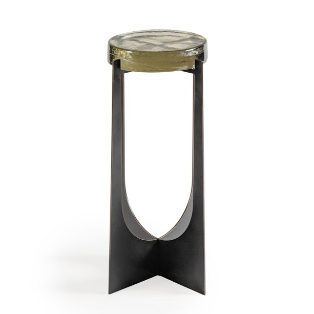Thorpe Brick Glass Accent Table by Ora Designs | Style Our Home