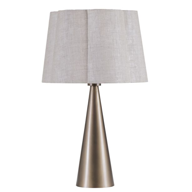 Southbay Smoked Gold Table Lamp with Linen Shade 60cm by Ora Designs | Style Our Home