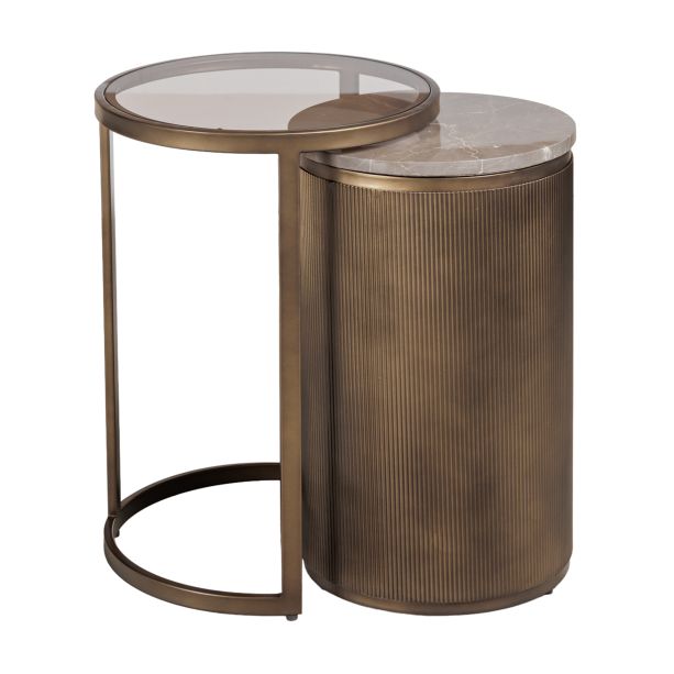 Belvet Royal Gold Set of 2 Nesting Side Tables by Ora Designs | Style Our Home