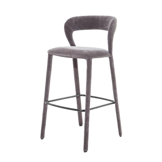 Cruzon Upholstered Bar Stool Grey by Ora Designs | Style Our Home