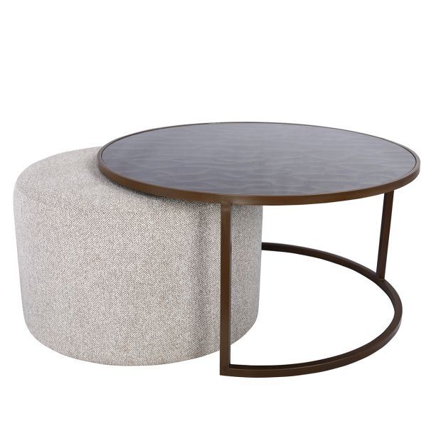Driftway Ripple Coffee Table & Nesting Pouffe by Ora Designs | Style Our Home