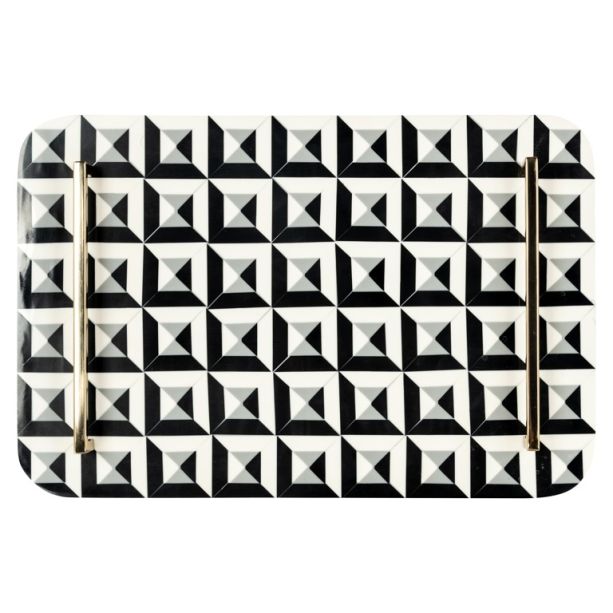 Tray Birte (Black/white) by  Richmond Interiors | Style Our Home